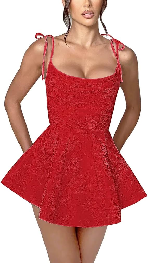 Vestido de fiesta corto de satén sin mangas con tirantes finos y corte en A para el regreso a casa. Vestidos de fiesta de jacquard.
