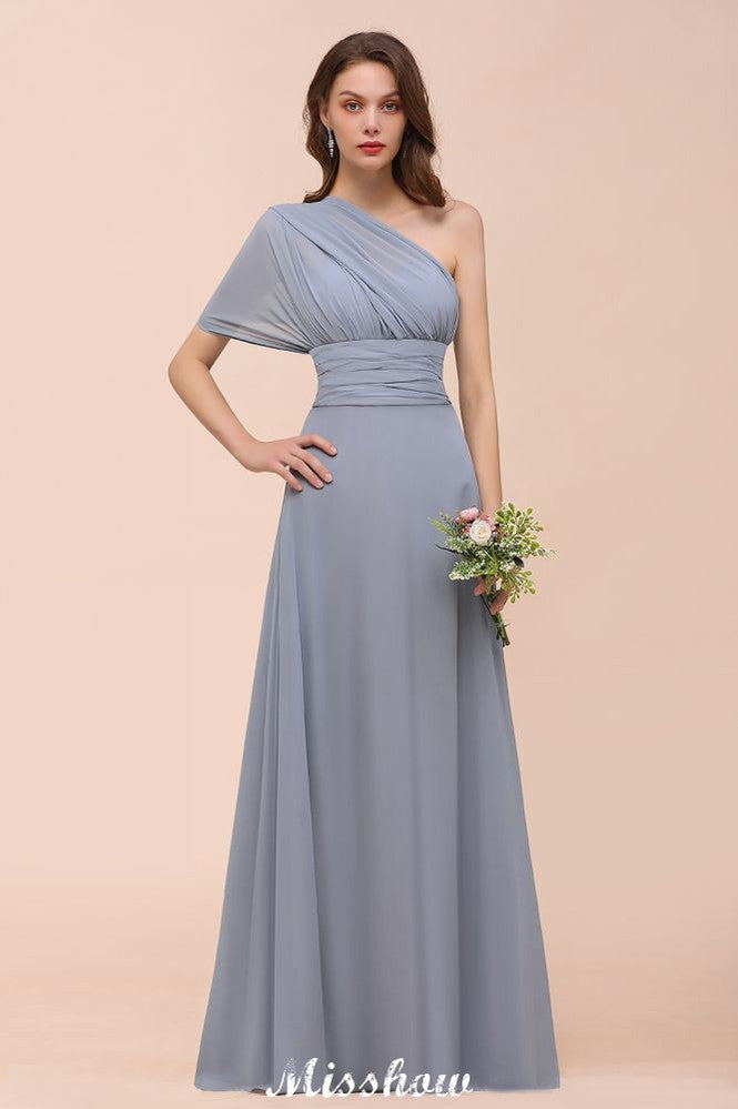 Ärmelloses A-Linien-Brautjungfernkleid, bodenlanges Abendkleid