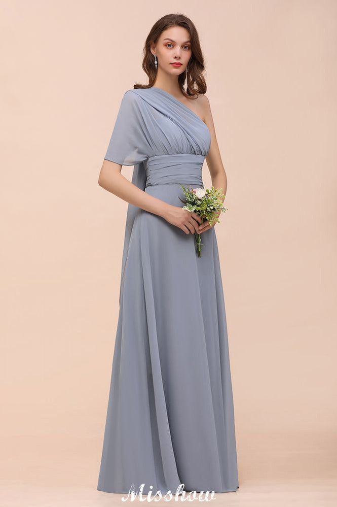 Ärmelloses A-Linien-Brautjungfernkleid, bodenlanges Abendkleid