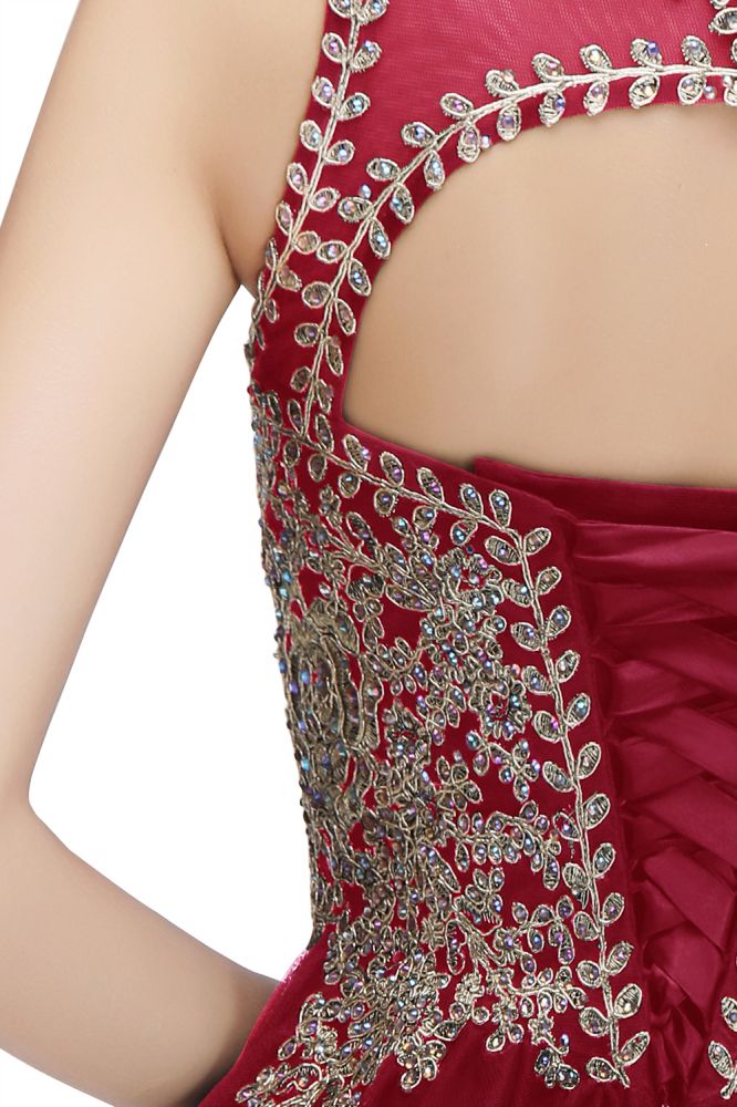 Ärmelloses Aline-Cocktailpartykleid mit funkelnden Perlen