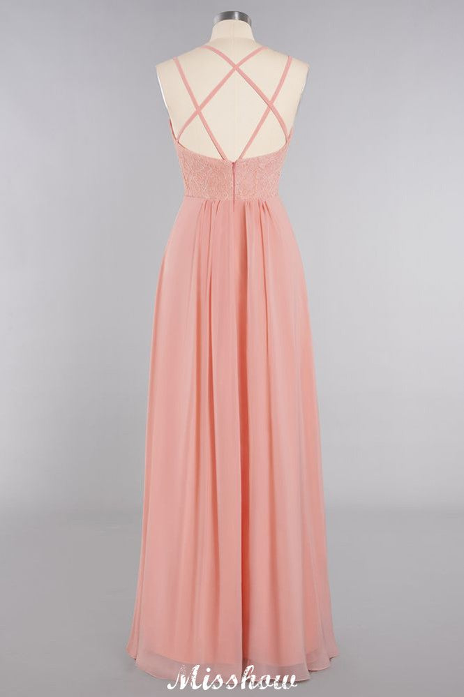 Spaghetti Slim Side Split Bridesmaid Dress Sky Blue V-Neck Wedding Party Dress