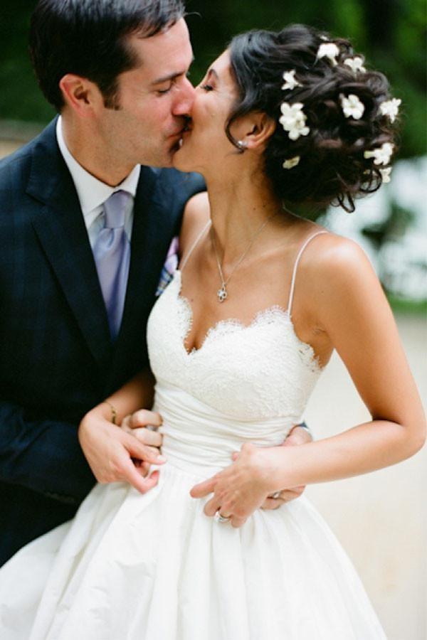 Spaghetti Straps Floor-Length Ivory Wedding Dress With Lace WD117