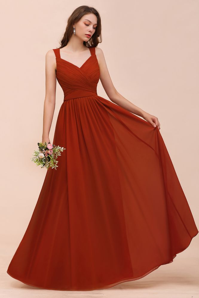 Träger-schlankes bodenlanges Abendkleid für die Braut, Brautjungfernkleid