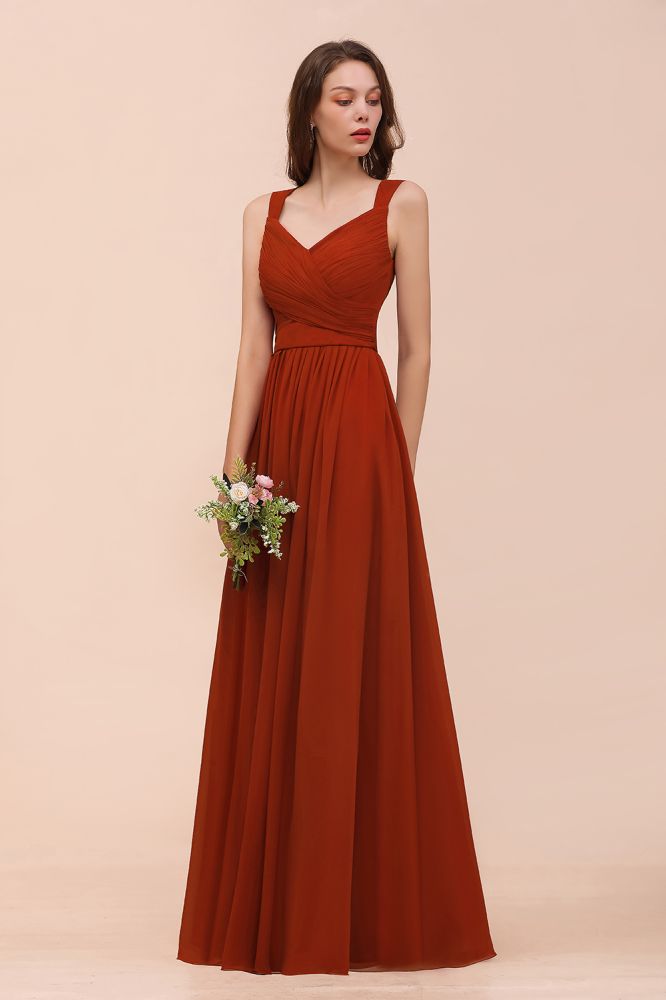 Träger-schlankes bodenlanges Abendkleid für die Braut, Brautjungfernkleid