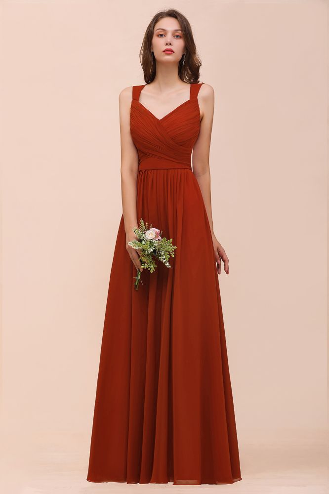 Träger-schlankes bodenlanges Abendkleid für die Braut, Brautjungfernkleid
