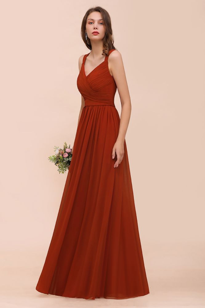 Träger-schlankes bodenlanges Abendkleid für die Braut, Brautjungfernkleid