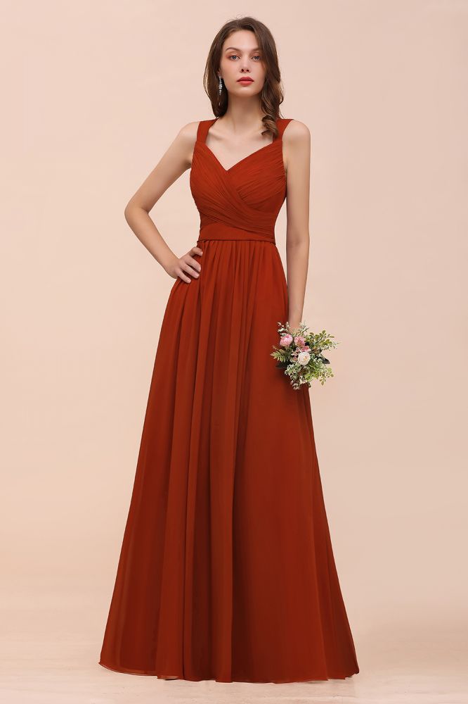 Träger-schlankes bodenlanges Abendkleid für die Braut, Brautjungfernkleid
