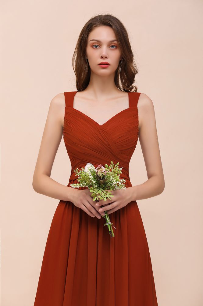 Träger-schlankes bodenlanges Abendkleid für die Braut, Brautjungfernkleid