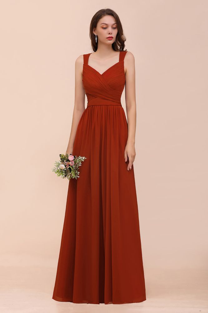 Träger-schlankes bodenlanges Abendkleid für die Braut, Brautjungfernkleid