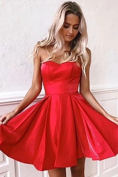 Sweetheart Neckline Homecoming Dresses with Pockets SYH76