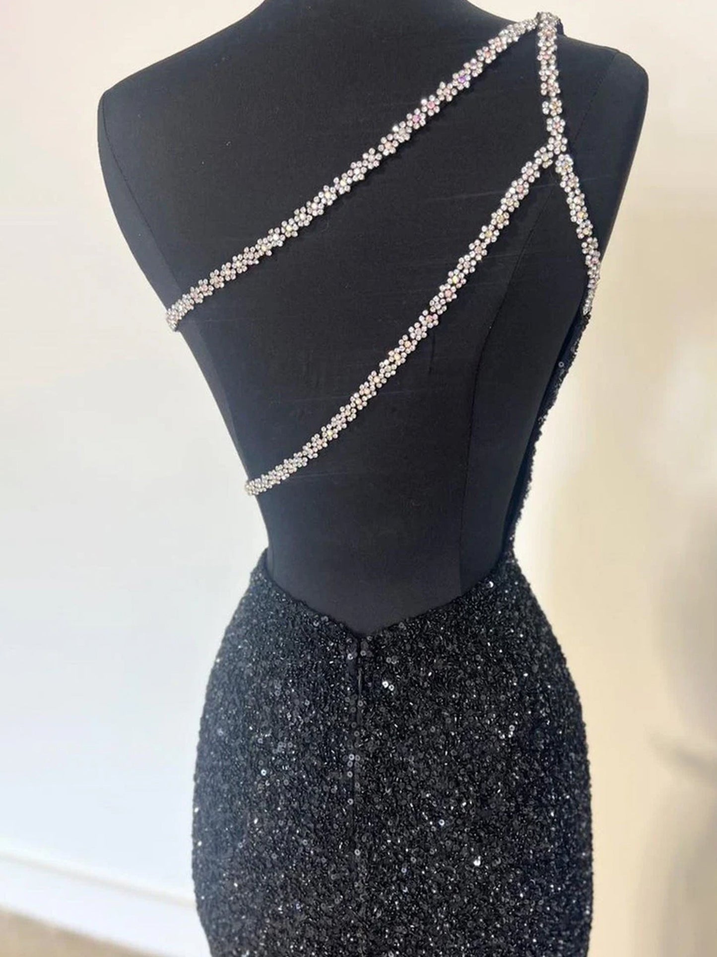 Tove | Orange One Sholder Sequins Mermaid Prom Dresses with Slit
