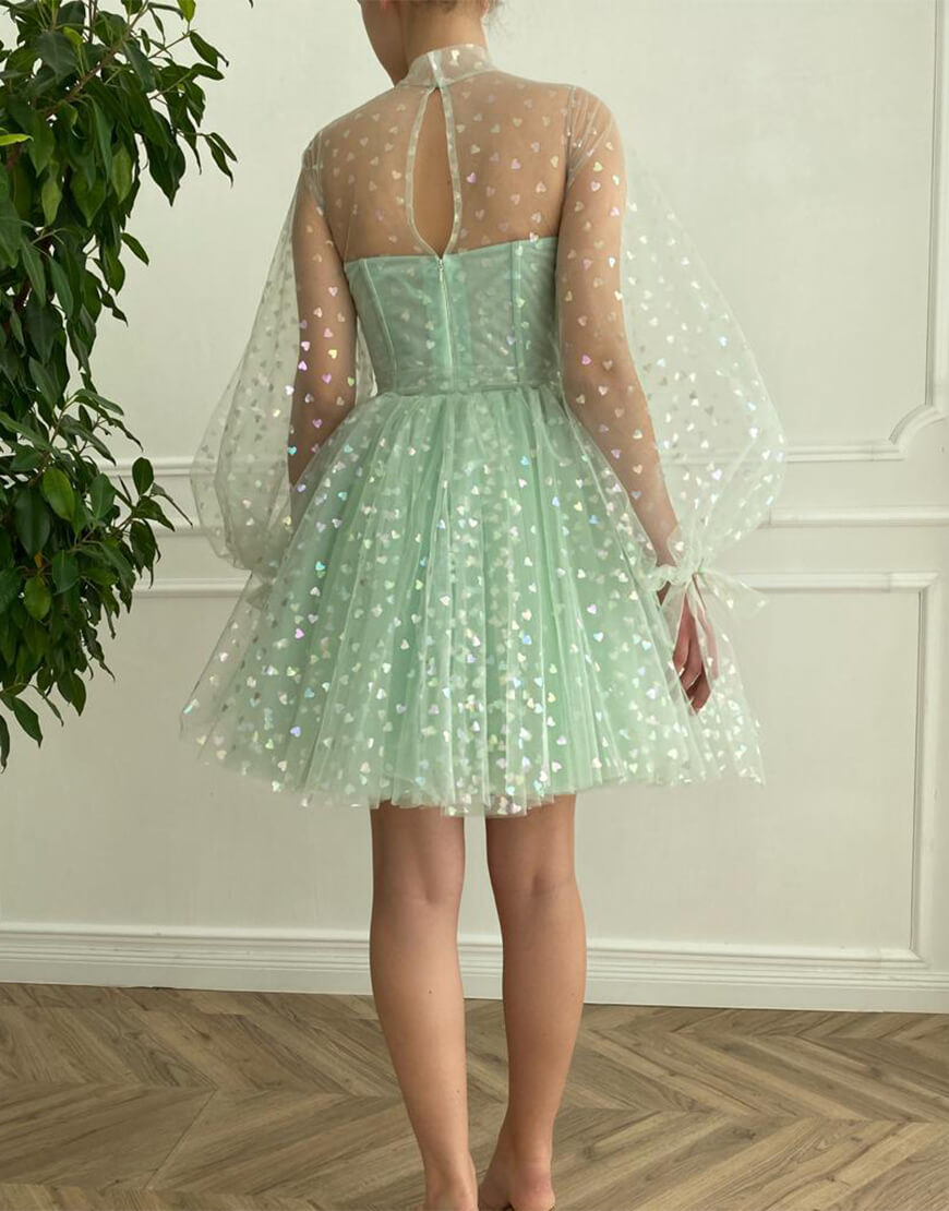 Gemma | Vestido de fiesta con corsé en forma de A y mangas