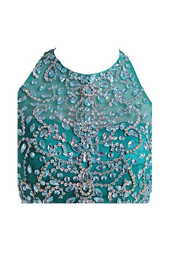 Two Pieces Tulle Short with Beaded Homecoming Dresses PG046