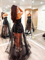 Rowyn | A-Linien-Ballkleid aus trägerlosem Tüll und Spitze