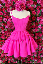Mabel | Vestido de fiesta con cordones y volantes en forma de A