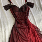 Glänzendes Ombre-Rot Chiffon Langes Ballkleid Abendkleid Y7489