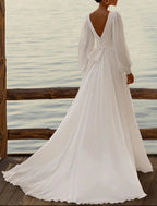 Vestidos de novia de corte A, camisola, sin mangas, hasta la rodilla, de gasa, con pliegues, sencillos.