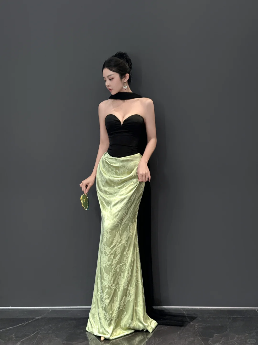 Vintage Trägerloses Satin Meerjungfrau Ballkleid Langes Abendkleid Y8593