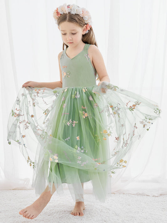 A-Linie Tüll Knöchellanges Kleid (2003227711) 