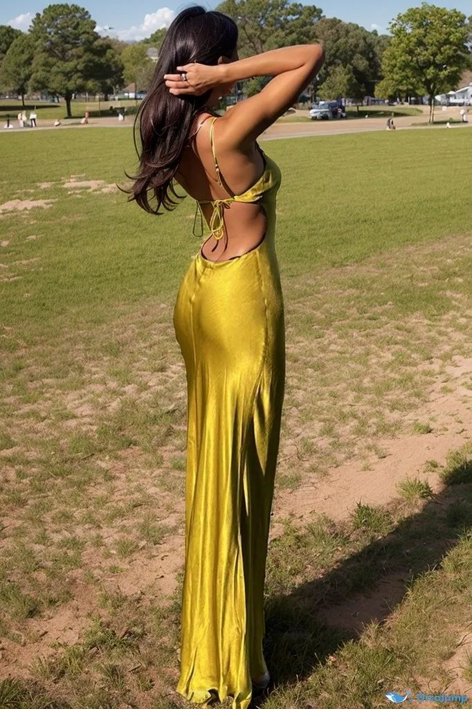 Sexy rückenfreies Abendkleid Spaghettiträger Ballkleid Y7714