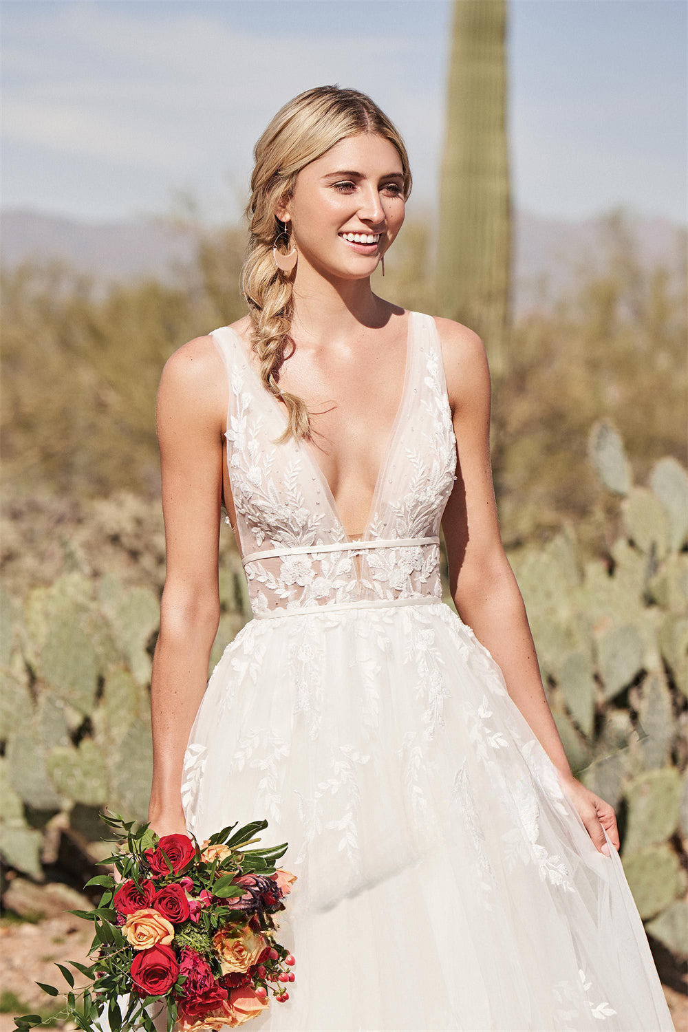Pastrol Wedding Dresses V-neck Backless Tulle For Women 2023 Bride A-LINE Appliques Vestidos De Novia Made To Order-payinti