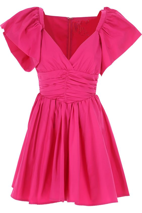 A-Linie Hot Pink Homecoming Kleid, Mode Outfit Kleid, Y2530