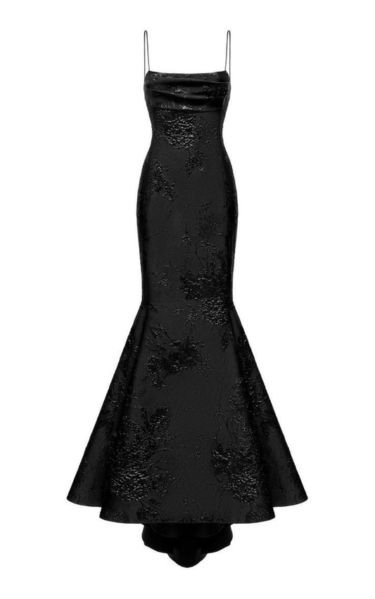 Classy Black Spaghetti Straps Mermaid Prom Dress Black Evening Dress Y4509