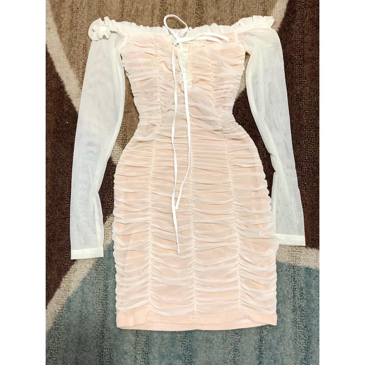 Minivestido de malla con hombros descubiertos, vestido sexy para fiesta de bienvenida Y2961