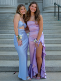 Sexy Satin Langes Ballkleid Abendkleid Y7844