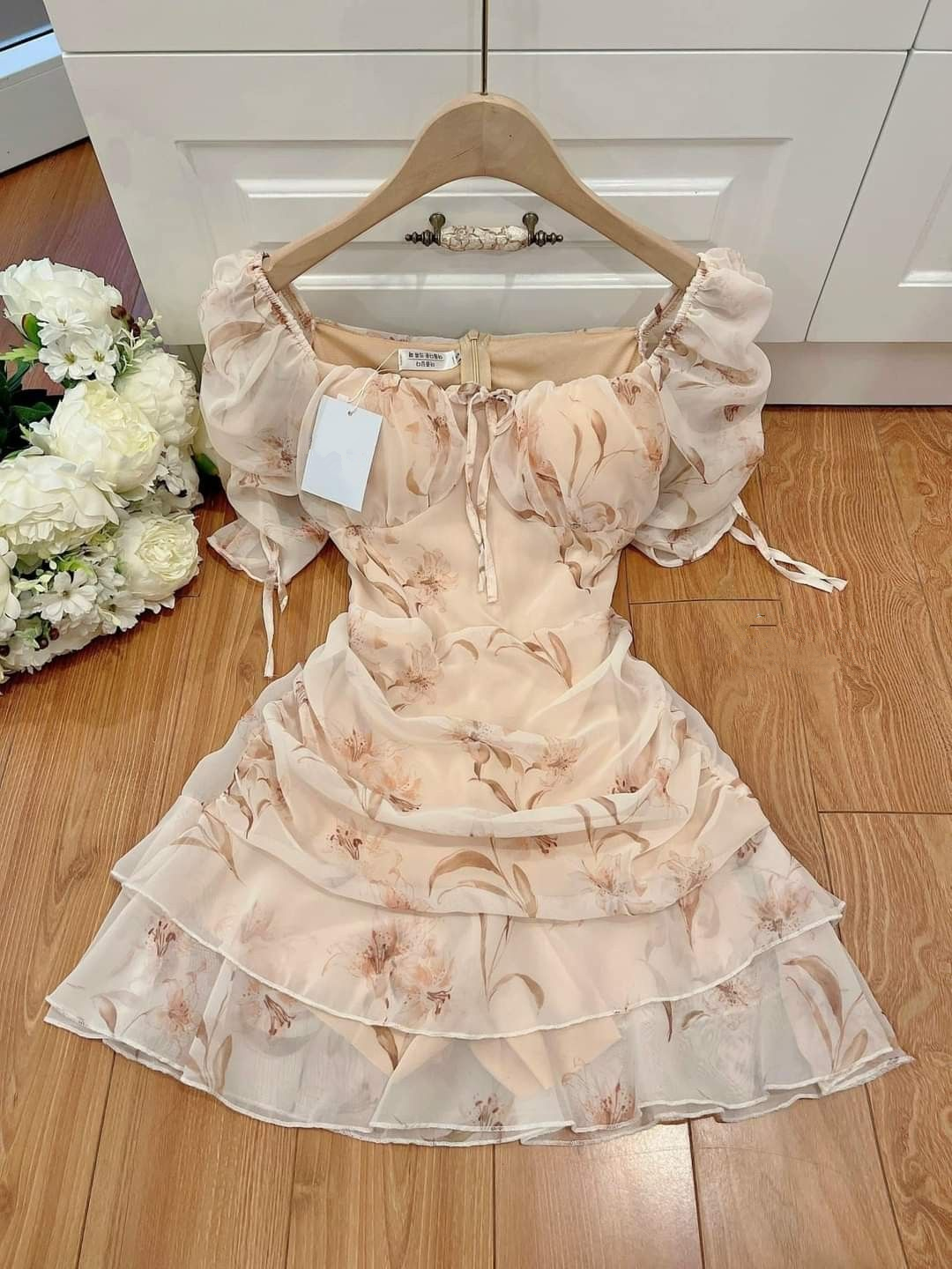 Vestido mini floral vintage para fiesta de bienvenida, vestido informal de verano Y2641