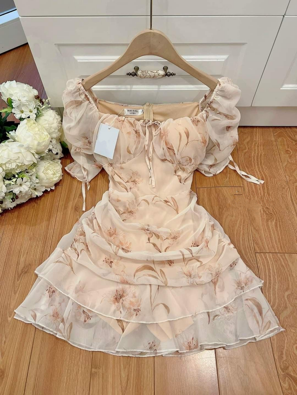 Vestido mini floral vintage para fiesta de bienvenida, vestido informal de verano Y2641