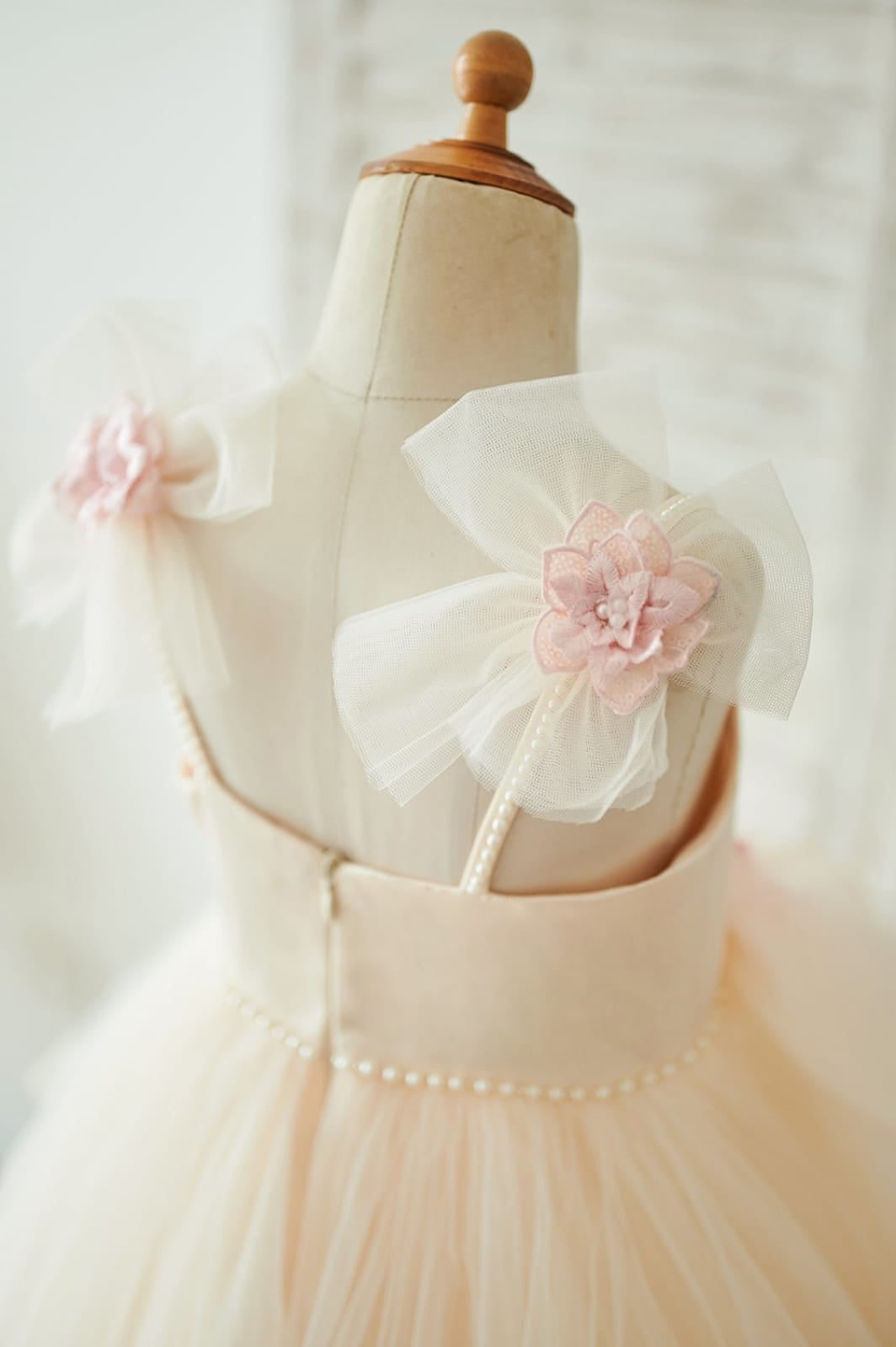 Duchesse-Linie/Princess-Linie Bodenlanges Satin-Tüllkleid 