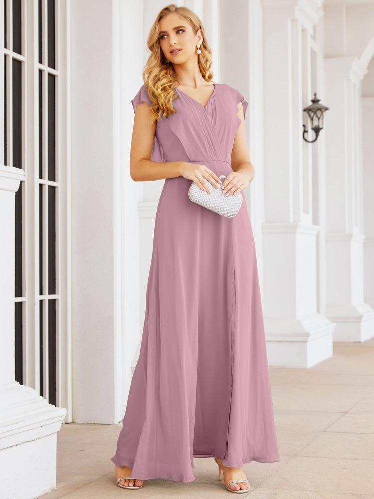 Vestidos de dama de honor Sunnderly con capa, vestido formal de fiesta con espalda descubierta para madre de la novia SY28058 