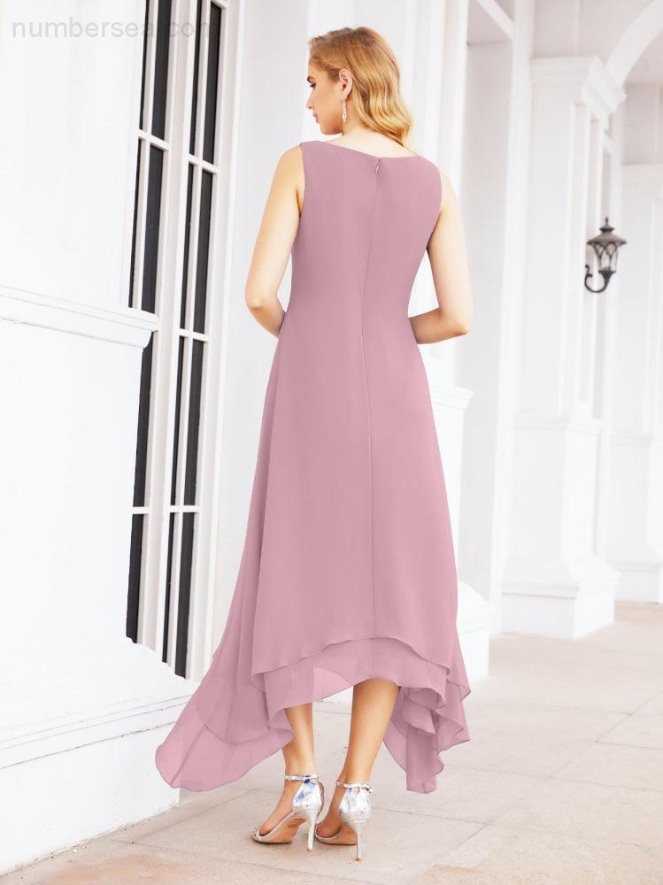 Vestido formal de fiesta Sunnderly de dos piezas, corte A, para madre de la novia, SY28073 