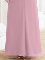 Vestido formal de fiesta Sunnderly, largo, para madre de la novia, con capa con volantes, SY28026 