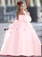 Vestidos de niña de las flores con vestido de princesa y flores en 3D
