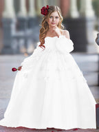 Vestidos de niña de las flores con vestido de princesa y flores en 3D