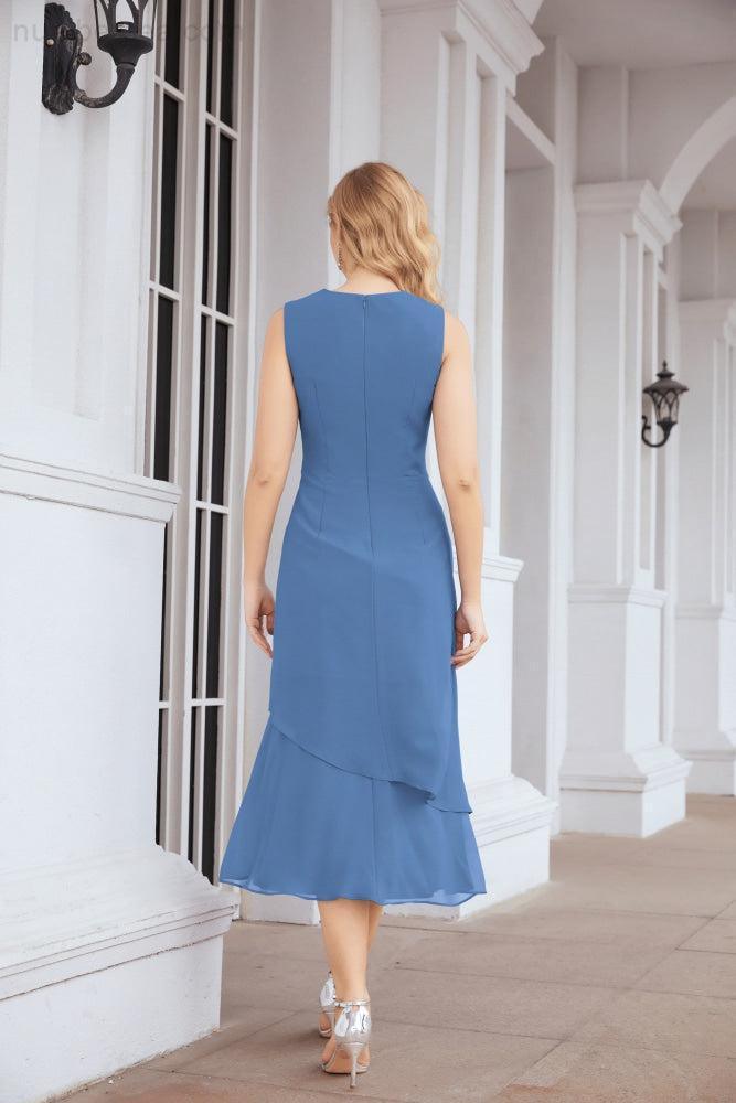 Vestido formal de fiesta Sunnderly de dos piezas, corte A, para madre de la novia, SY28072 