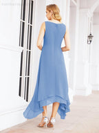 Vestido formal de fiesta Sunnderly de dos piezas, corte A, para madre de la novia, SY28073 