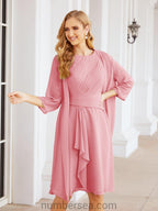 Vestidos de madre de la novia Sunnderly, vestido de fiesta, vestido plisado informal SY28065 