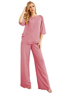 Elegante vestido de dos piezas para madre de la novia, talla grande, pantalón, capas con volantes, bata plateada SY28064 