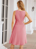 Vestidos de madre de la novia Sunnderly, vestido de fiesta, vestido plisado informal SY28065 