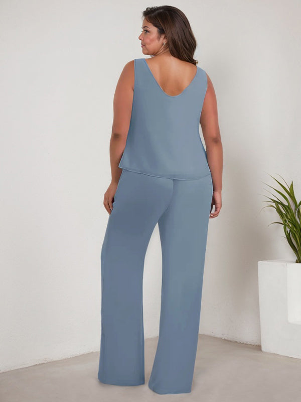 Trajes de gasa con mangas largas y escote redondo para madre de la novia con chaqueta