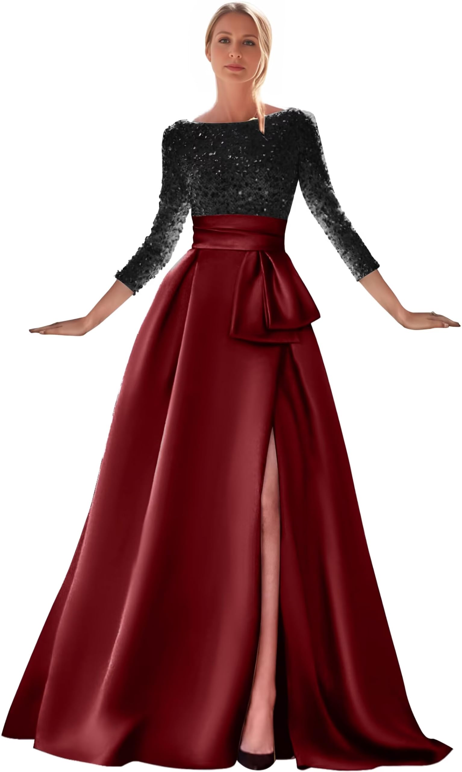 goldene Abendkleider goldenes Kleid Abendkleid mit hohem Schlitz