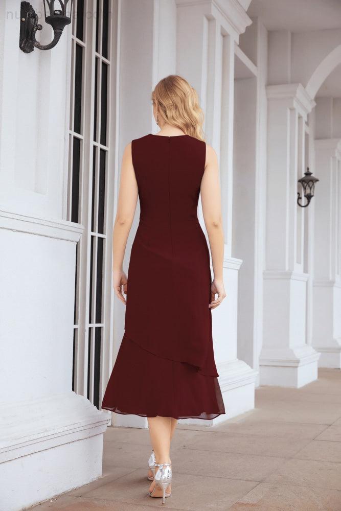 Vestido formal de fiesta Sunnderly de dos piezas, corte A, para madre de la novia, SY28072 