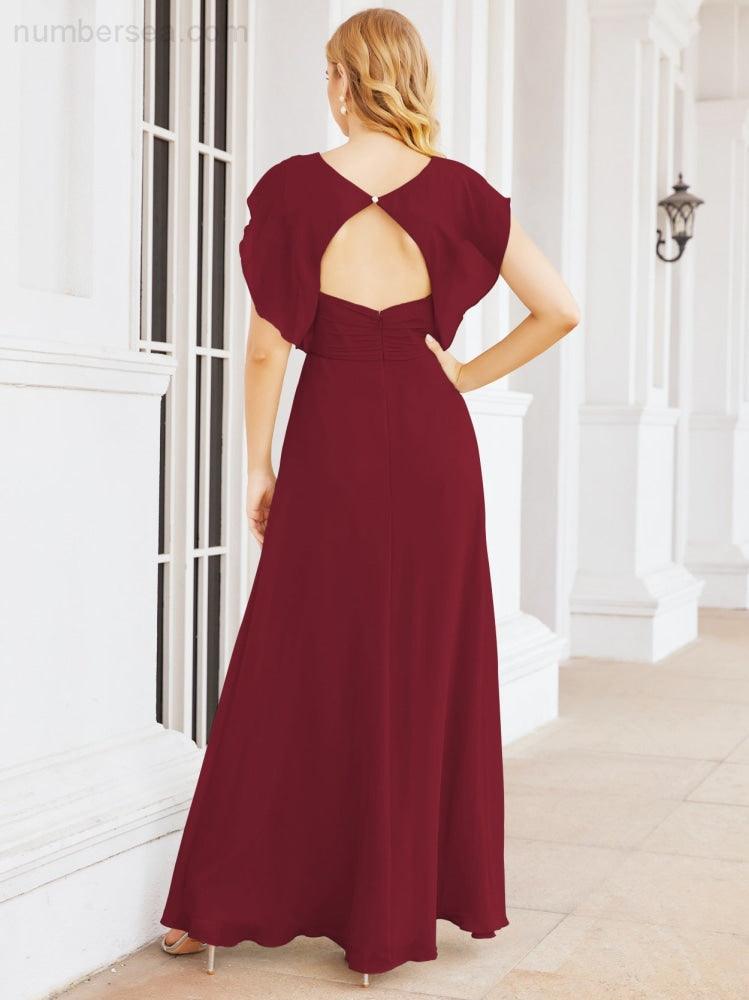 Vestidos de dama de honor Sunnderly con capa, vestido formal de fiesta con espalda descubierta para madre de la novia SY28058 
