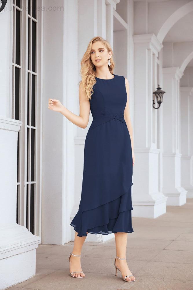 Vestido formal de fiesta Sunnderly de dos piezas, corte A, para madre de la novia, SY28072 