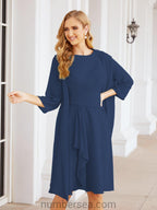 Vestidos de madre de la novia Sunnderly, vestido de fiesta, vestido plisado informal SY28065 