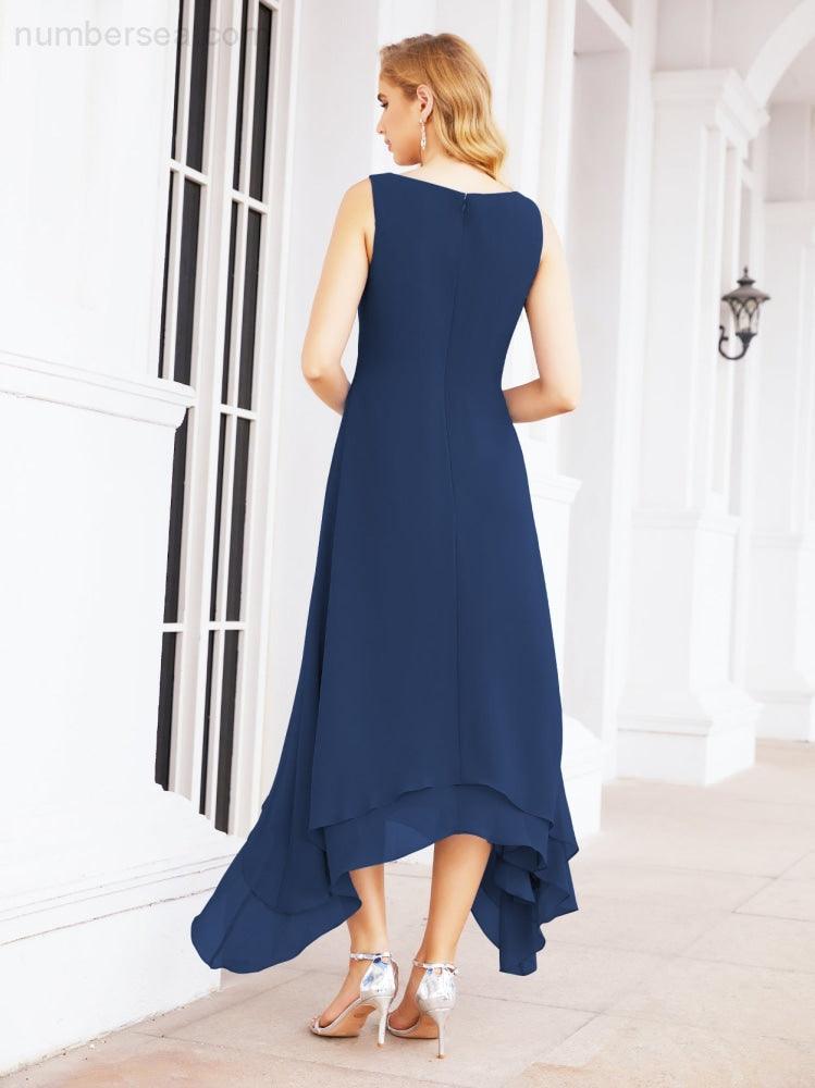 Vestido formal de fiesta Sunnderly de dos piezas, corte A, para madre de la novia, SY28073 