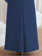 Vestido formal de fiesta Sunnderly, largo, para madre de la novia, con capa con volantes, SY28026 